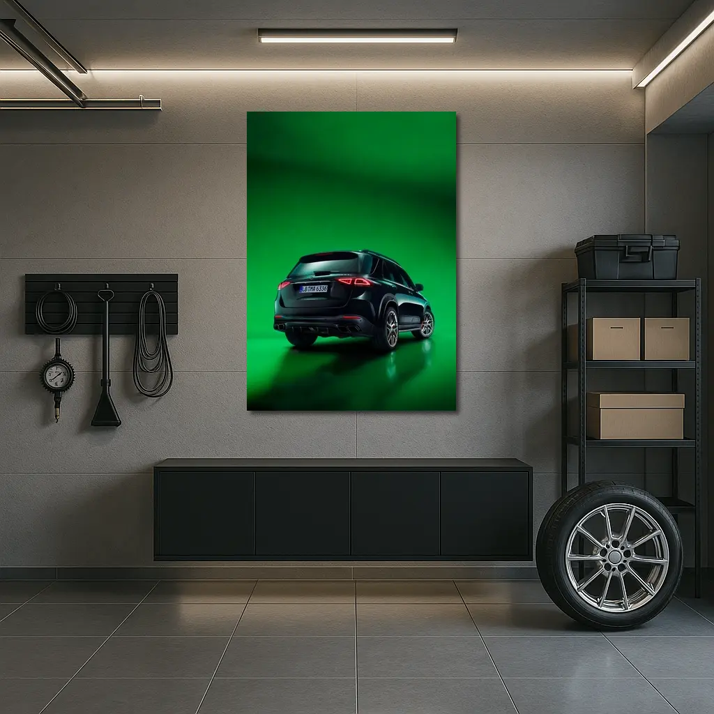 Mercedes AMG GLE Green Neon Studio – Wall Art